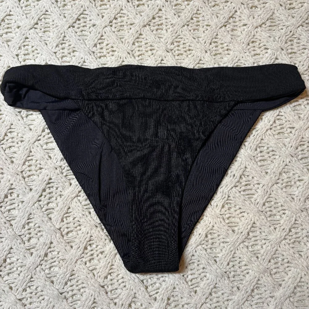 L*Space Veronica Bikini‎ Bottom Black High-Leg Women’s XL-NWOT w/hygiene sticker